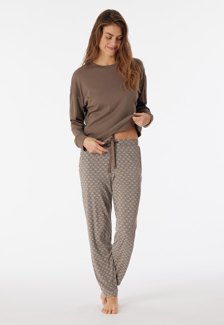 Pants long/extra long modal taupe - Mix & Relax | SCHIESSER
