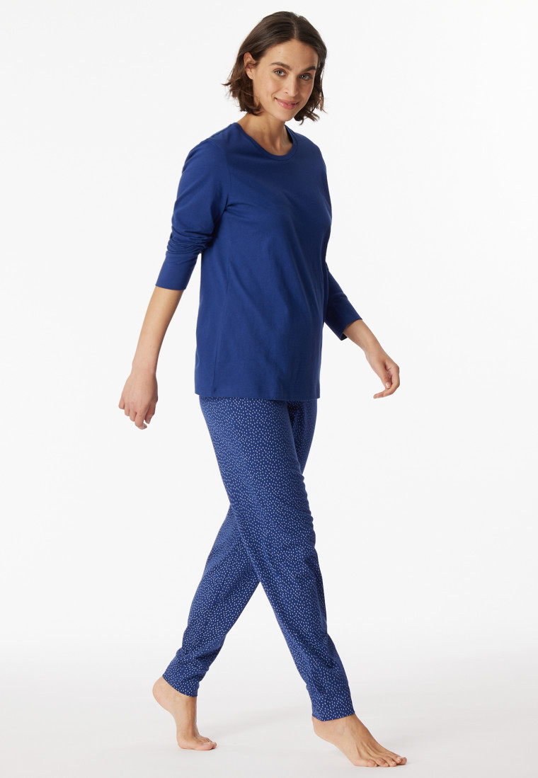 SCHIESSER Essentials | marineblauw - Pyjama lang Comfort