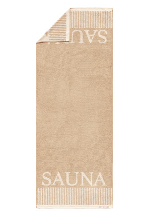 Sauna handdoek 75x200 zand - SCHIESSER Home