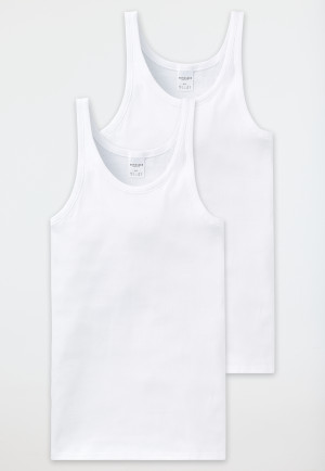 2-pack white undershirts - Essentials Feinripp