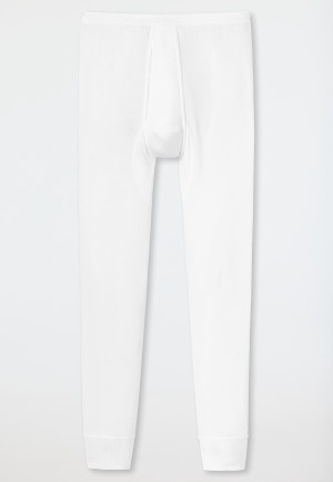 Onderbroek lang met opening wit - Original fijnrib