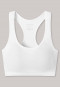 Bustier with Cups Double Rib Racerback white - Personal Fit Rib
