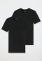 Shirts korte mouwen 2-pack biokatoen ronde hals zwart - 95/5