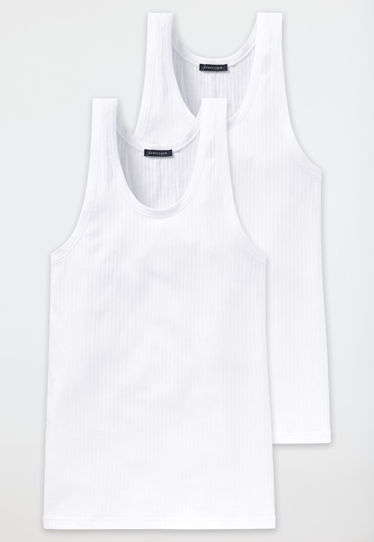 Unterhemden 2er-Pack weiß - Authentic | SCHIESSER