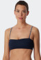 Bandeau-bikinitop gevoerd softcups verstelbare bandjes donkerblauw - Mix & Match Reflections