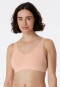 Bustier seamless removable pads peach - Classic Seamless