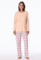 Lange pyjama perzik met zweep - Comfort Essentials