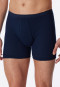 Short underpants with fly fine rib navy - Original Fine Rib