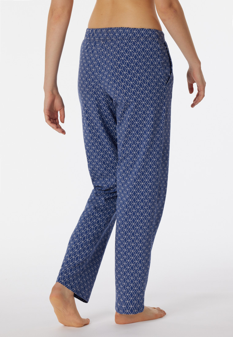 Lounge pants long jersey patterned multicolored - Mix & Relax | SCHIESSER