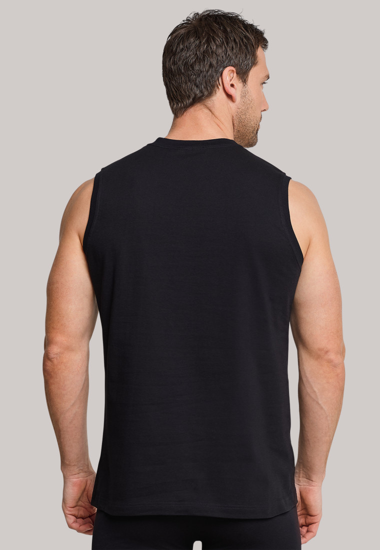 Shirt ärmellos 2er-Pack Muscle Shirt schwarz - SCHIESSER Essentials 