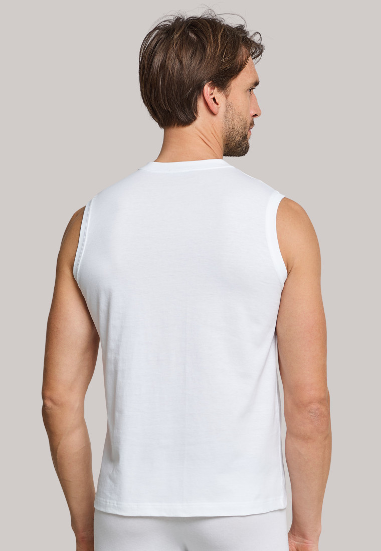 Shirt ärmellos 2er-Pack Muscle Shirt weiß - Essentials | SCHIESSER