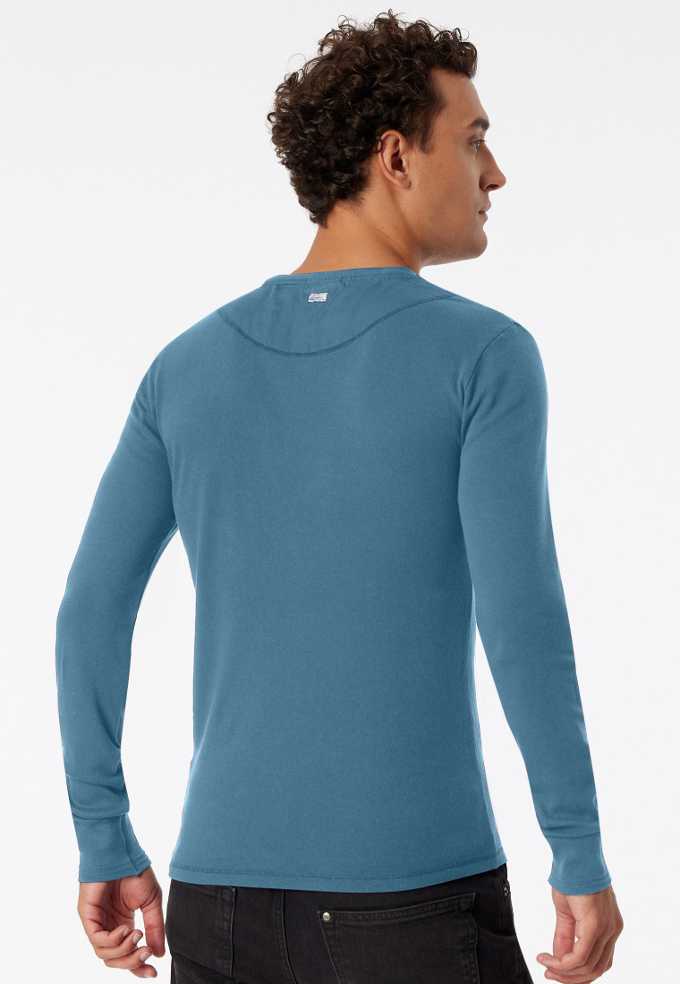 Shirt lange mouw blauw-grijs - Revival Karl-Heinz