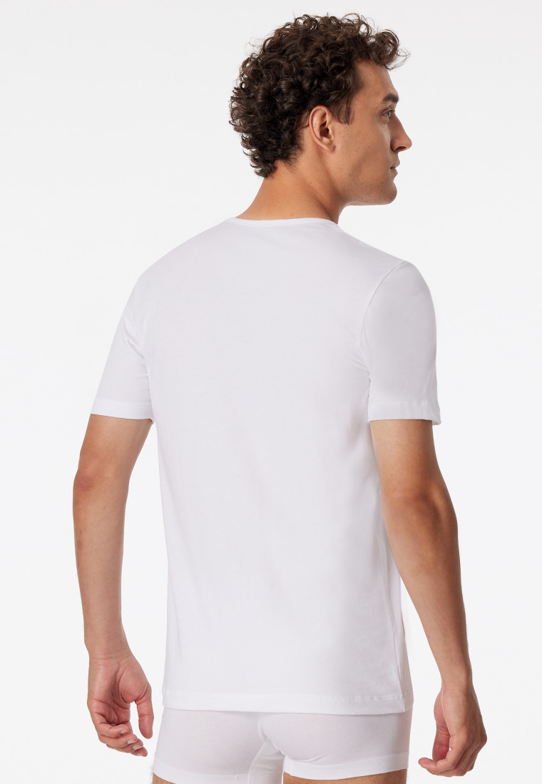 Shirts kurzarm 2er-Pack Organic Cotton Rundhals weiß – 95/5 | SCHIESSER