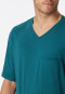 Pyjama shortama V-hals borstzak denimblauw gedessineerd - Comfort Essentials