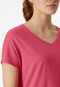 Shirt korte mouw V-hals roze - Mix+Relax