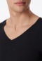 Shirt Interlock seamless kurzarm V-Ausschnitt schwarz - Laser Cut